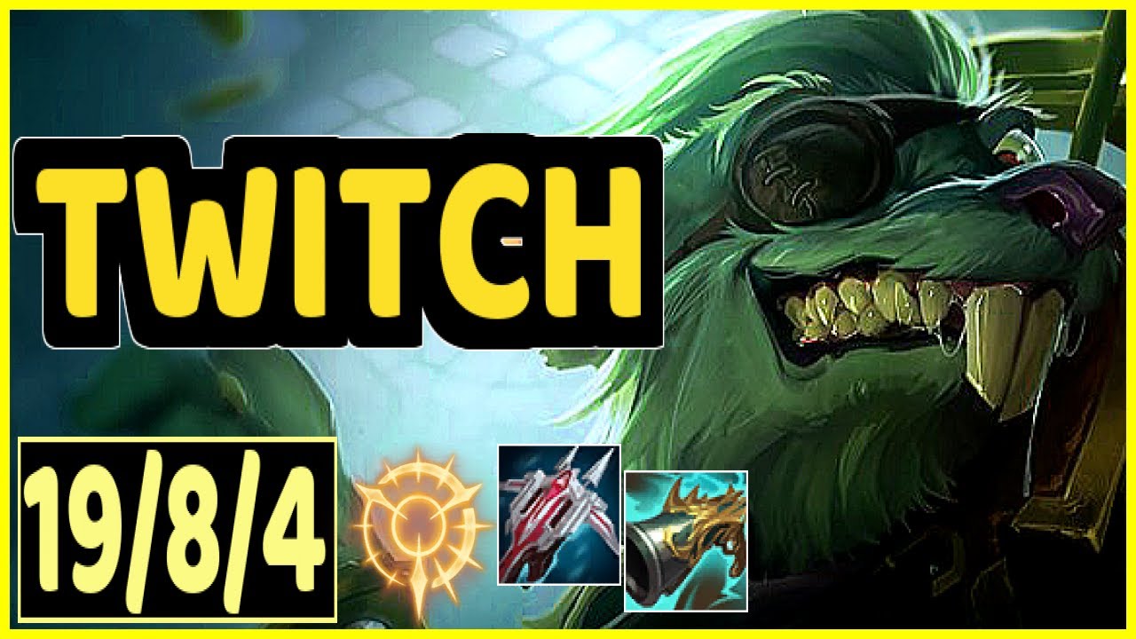 TWITCH VS ASHE - 19/8/4 KDA ADC GAMEPLAY
