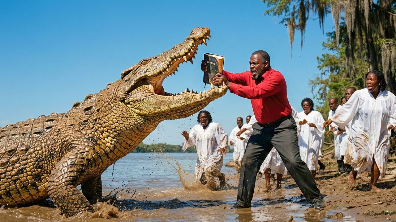 Giant ALLIGATOR attacks a Baptism in the Mississippi River... but GOD showed up