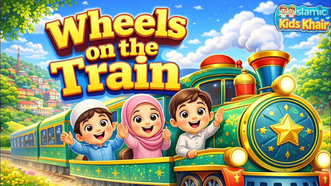 Wheels on the Train 🚂 Islamic Kids khair| Allahu Akbar, Bismillah & Fun Train Ride!