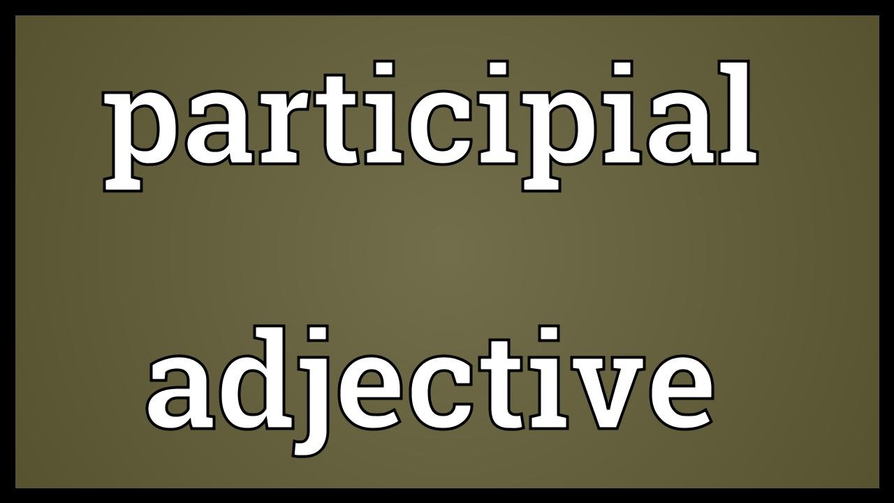 Participial adjective Meaning