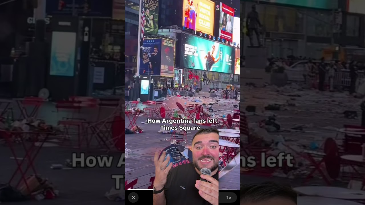 Argentina fans destroyed Times Square