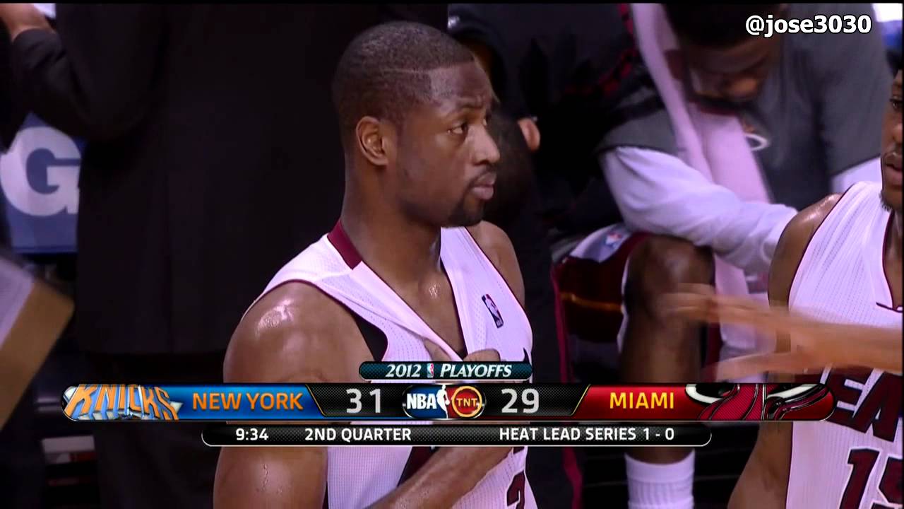 Dwyane Wade Throws Mike Bibby's Shoe Into First Row - 2012 NBA Playoffs