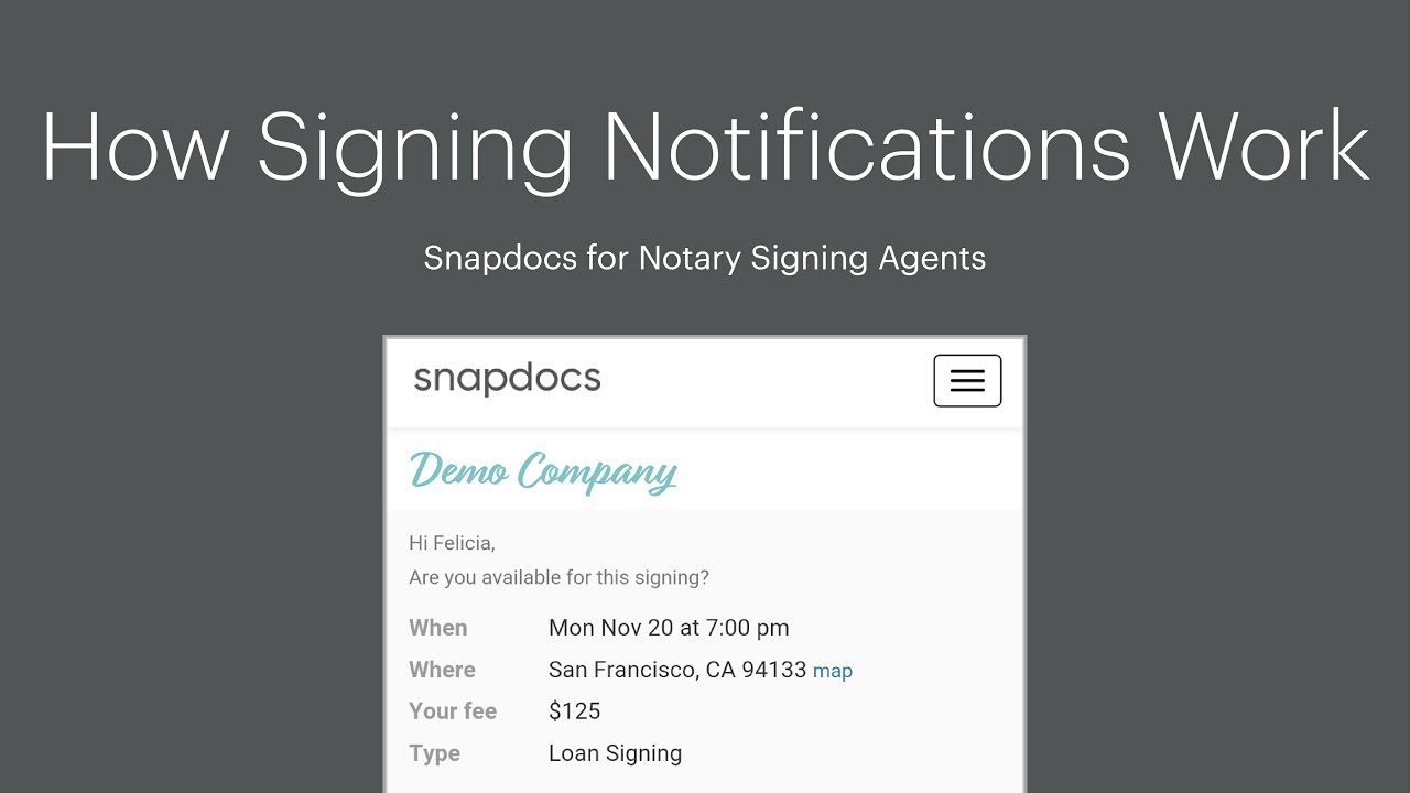 How Signing Notifications Work - Snapdocs for Signing Agents