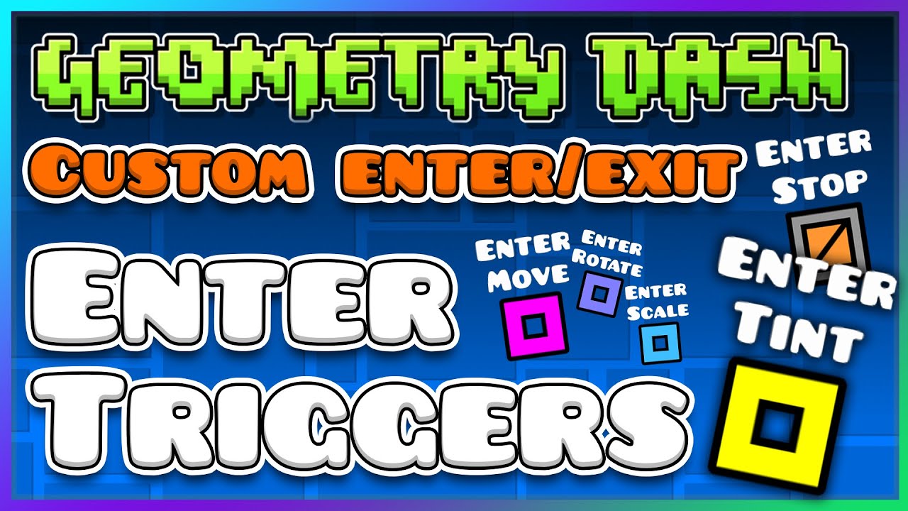HOW to use ENTER TRIGGERS! Make your OWN ENTER/EXIT effects | Geometry Dash 2.2 Editor Tutorial 🛠️