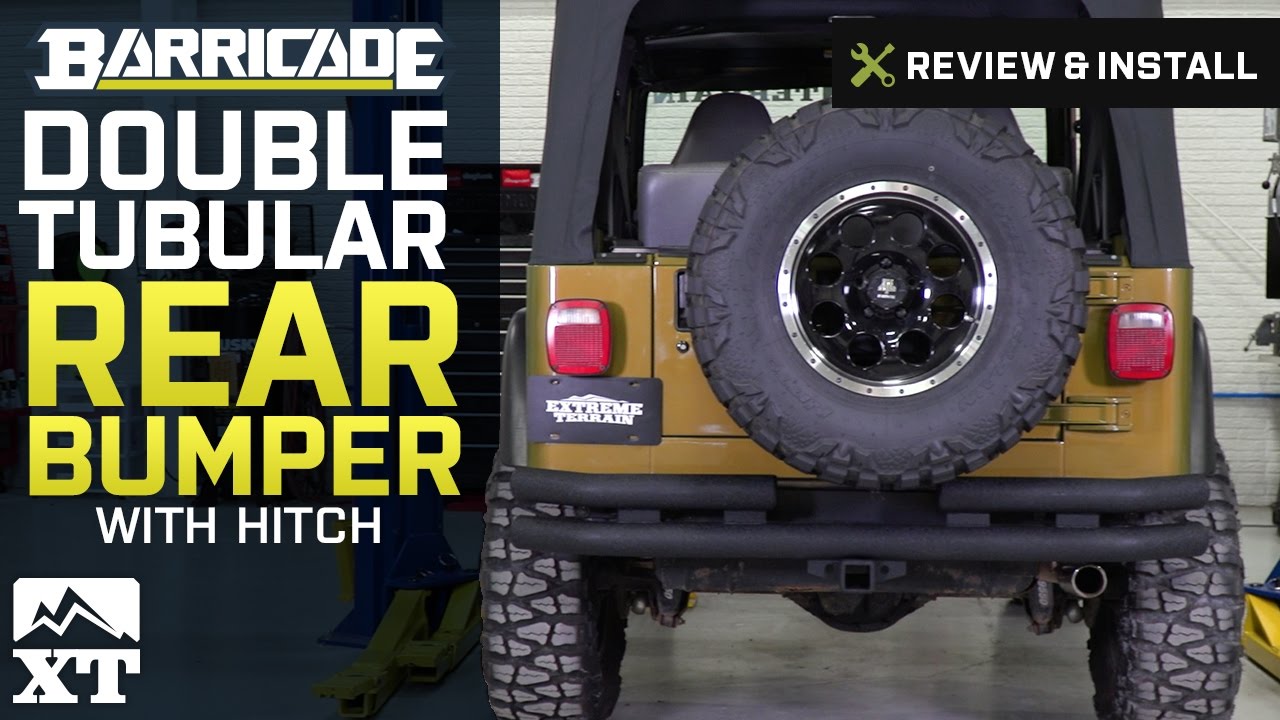 Jeep Wrangler Barricade Double Tubular Rear Bumper w/ Hitch (1987-2006 YJ, TJ) Review & Install