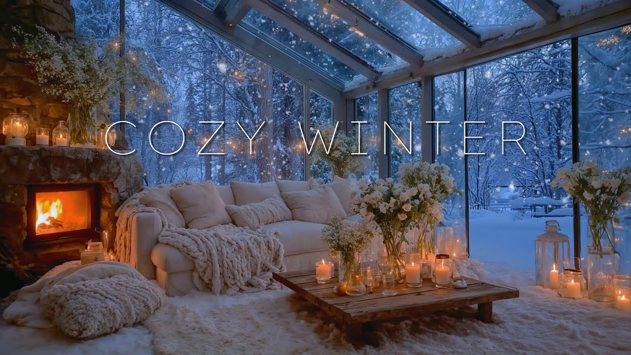Winter Relax  ❄️ Cozy Reading Nook Ambience | Soft Piano Music for Quiet time, Relax, Focus, Sleep