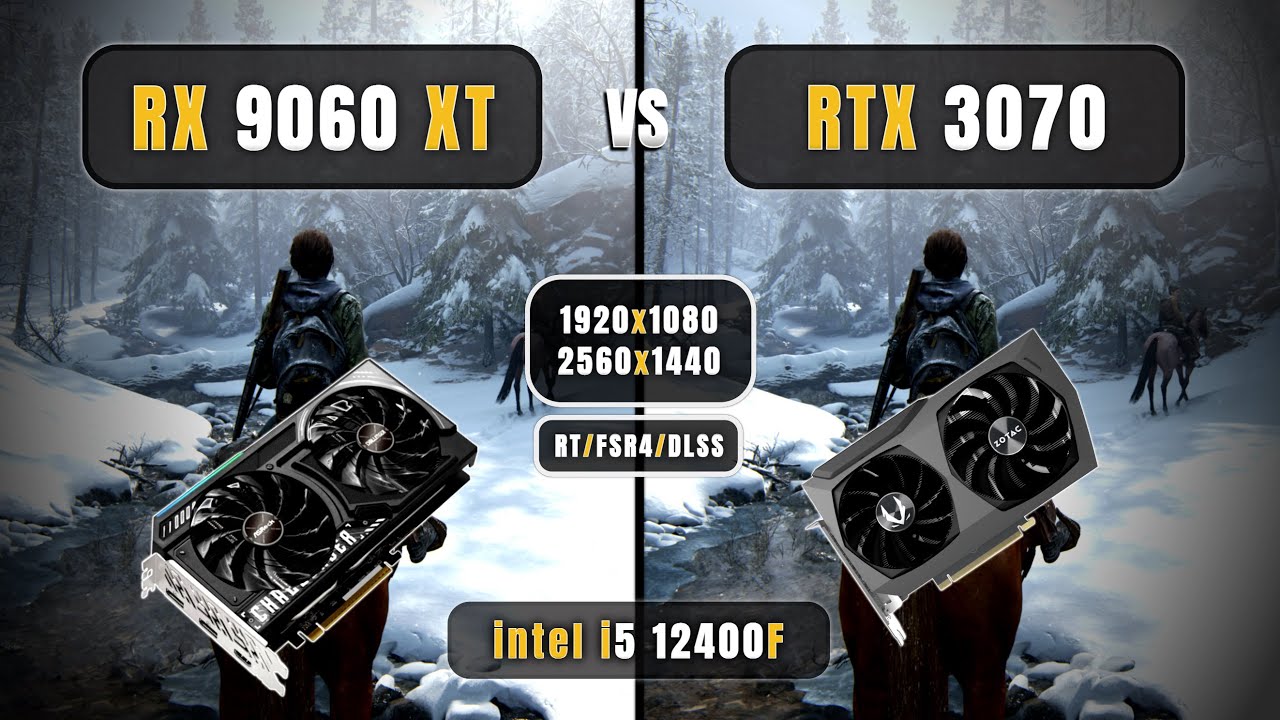 RX 9060 XT vs RTX 3070 | i5 12400F | 1080p, 1440p, RT + FSR/DLSS ON/OFF | Gaming Comparison