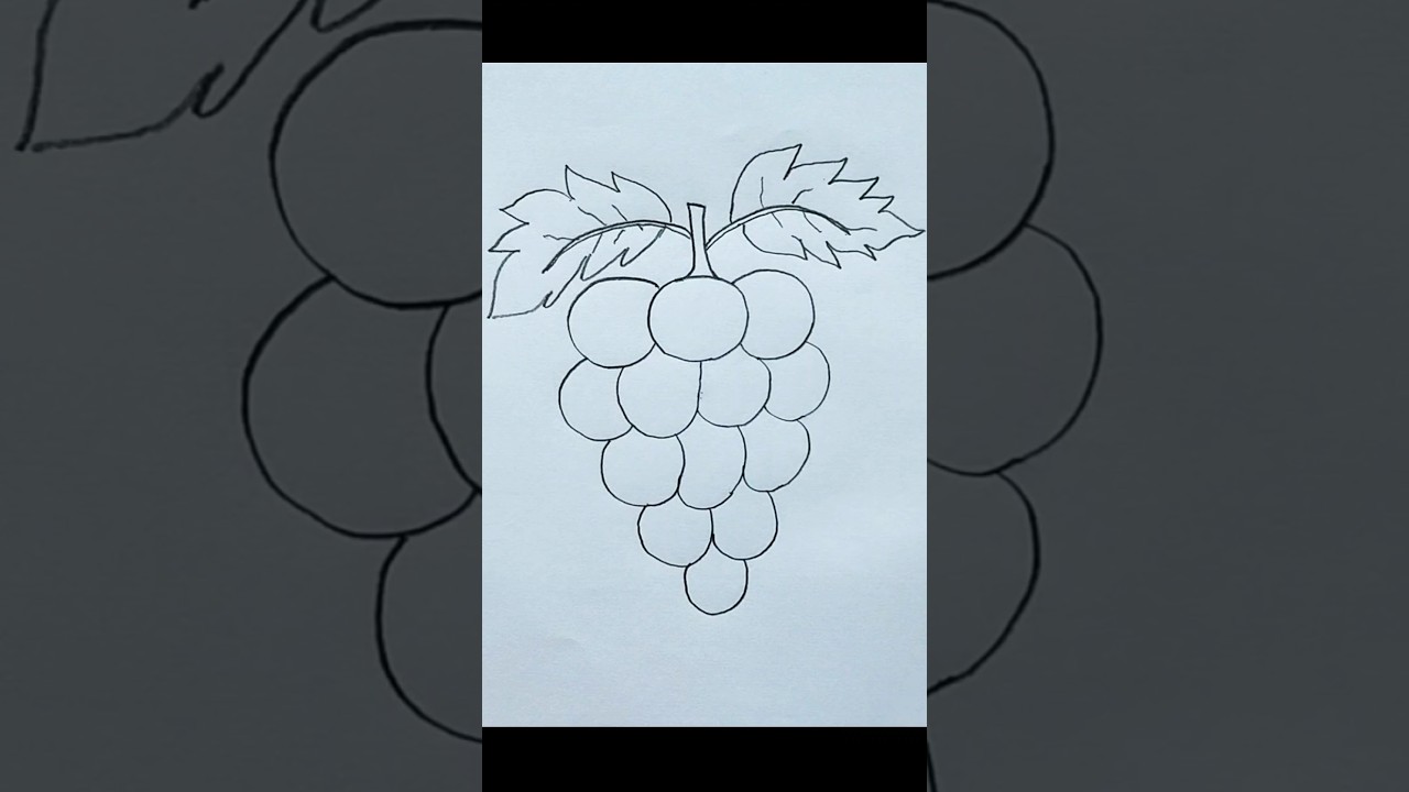 Grapes Drawing for Kids 🍇 | How to Draw Grapes Step by Step | #shorts #drawing #art