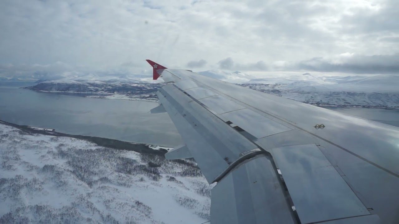 Edelweiss Air A320 (HB-IJU) - Landing RWY19 in Tromsø (TOS/ENTC)
