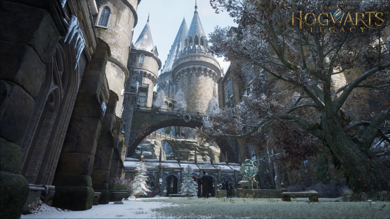 [4K] Relaxing Cinematic Winter Tour of Hogwarts Castle (Ambience & Music)