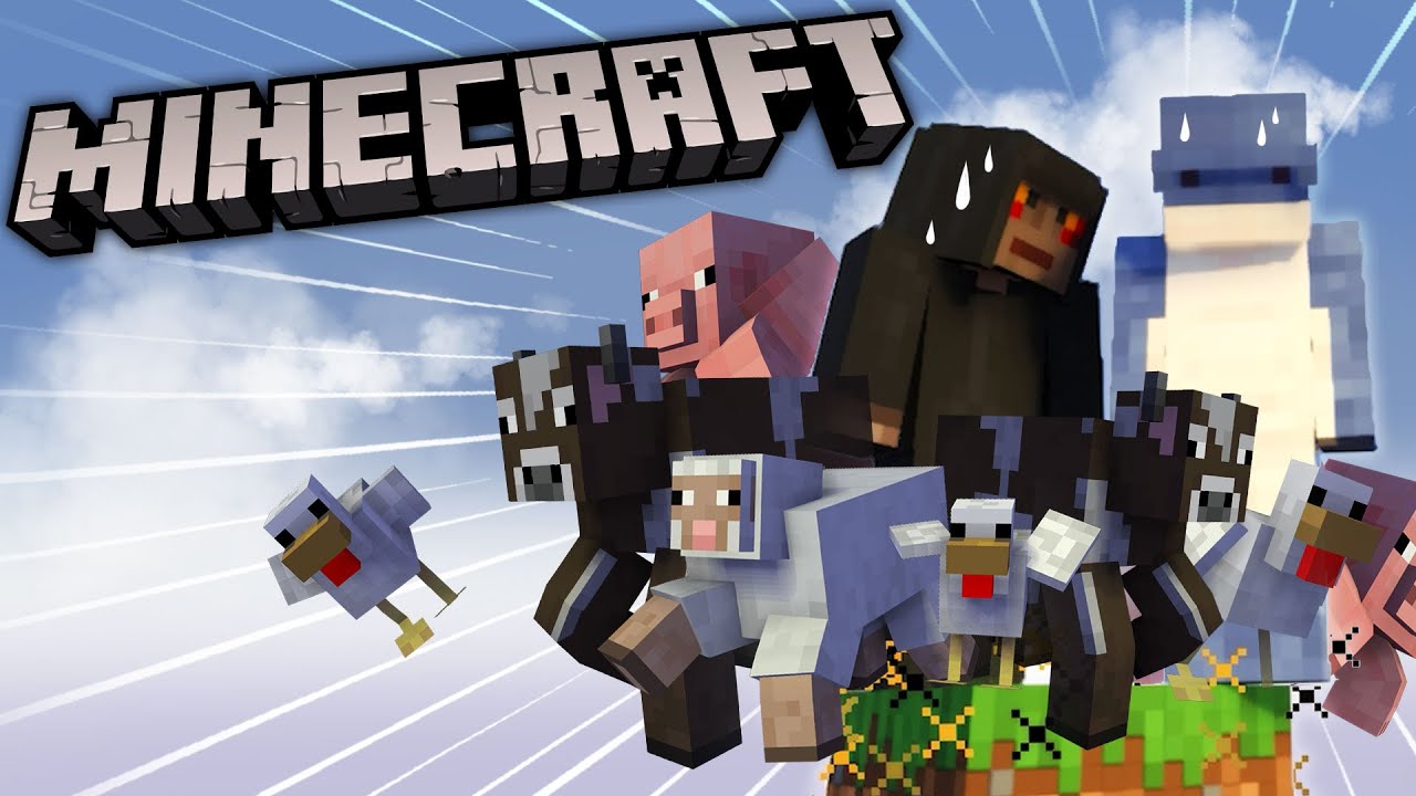 Too Many Animals on Our Sky Block! - MINECRAFT BEDROCK RTX #1 - AD