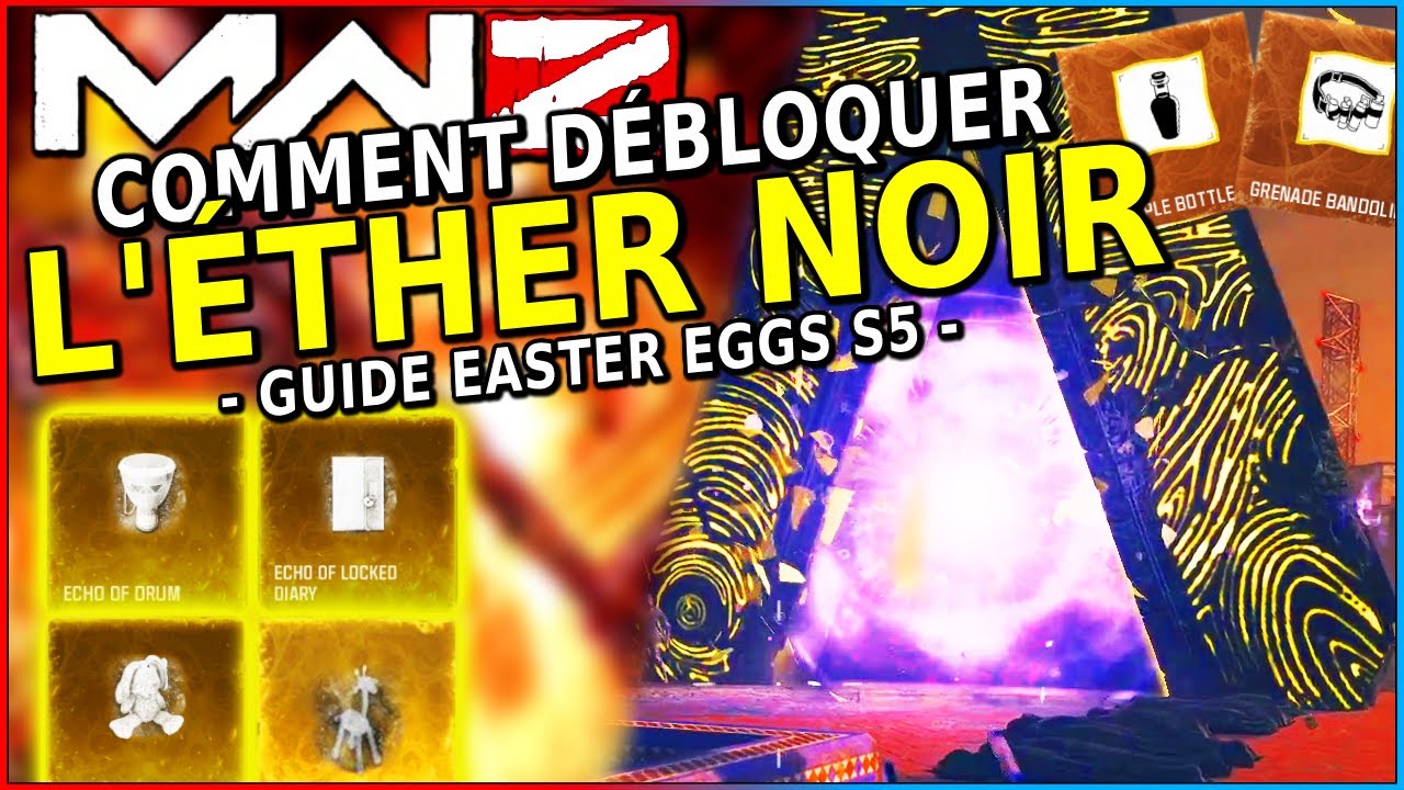 Débloquer le SECRET de L'ÉTHER NOIR & LES SCHÉMAS (Guide EASTER EGG FACILE SAISON 5) -  MW3 Zombies