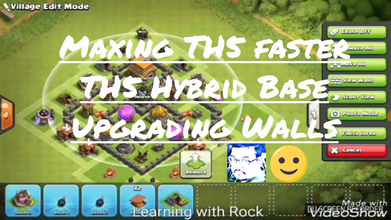 Beginner's Guide to CoC - Maxing Town Hall 5 Faster, Upgrading Walls & TH5 Hybrid Base Design (TT)