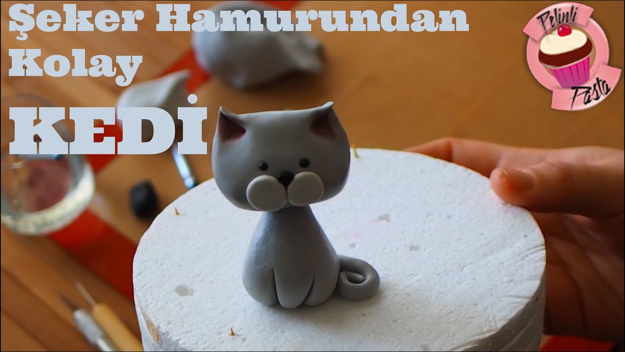Şeker Hamurundan Kolay KEDİ Yapımı | Making Cat From Fondant