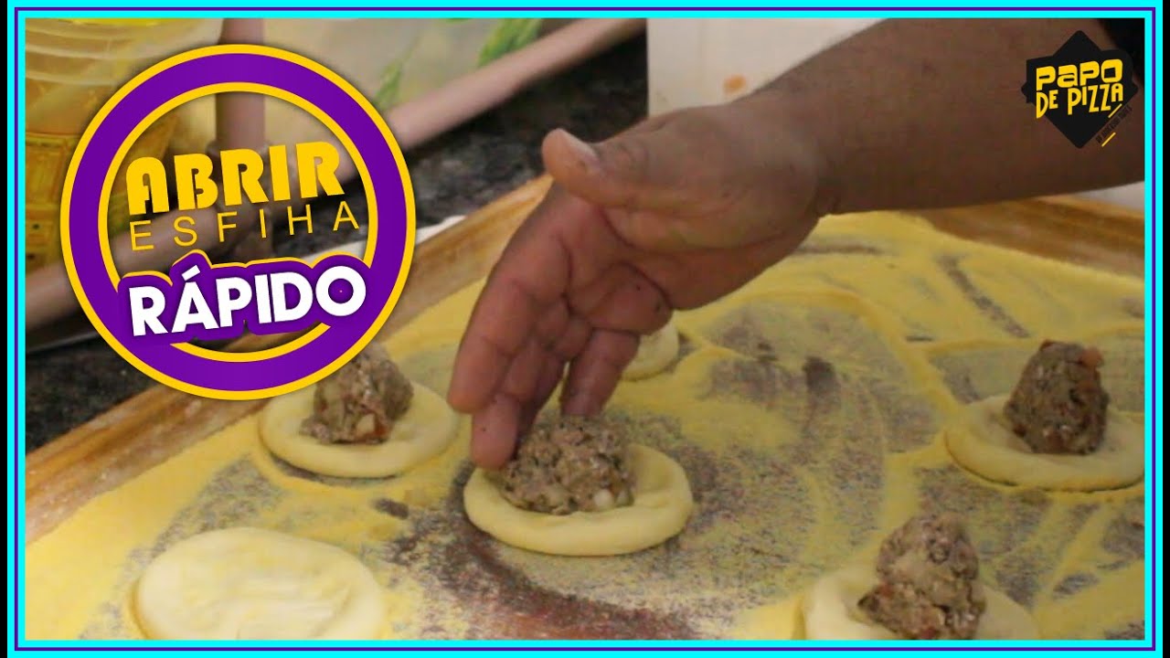 Como Abrir Esfiha Rápido | Técnica de Abrir Esfiha como Profissional | Abrindo Esfiha Aberta