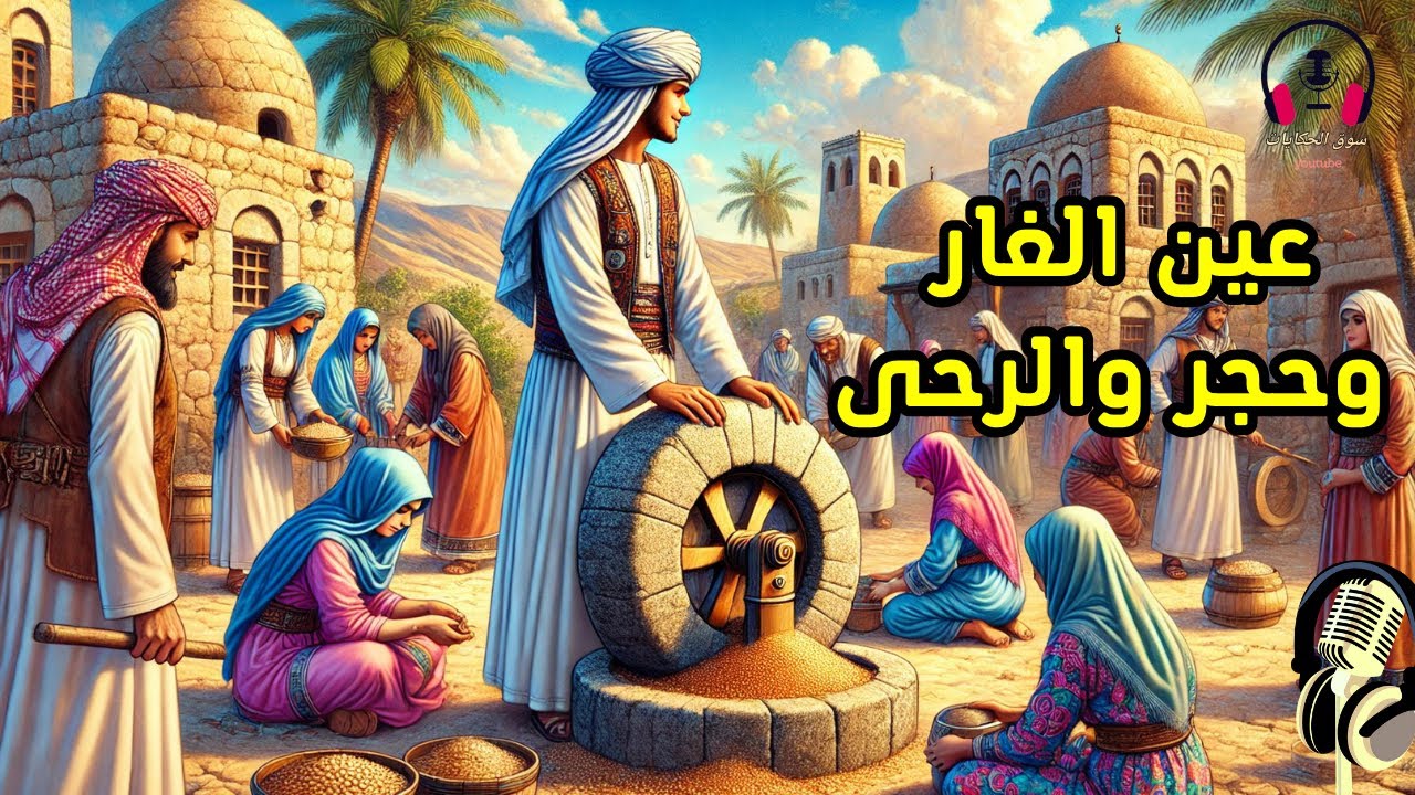 قصة عين الغار وحجر الرحى، من القصص المشوقة قبل النوم، ضع السماعات واستمع، سوق الحكايات والقصص