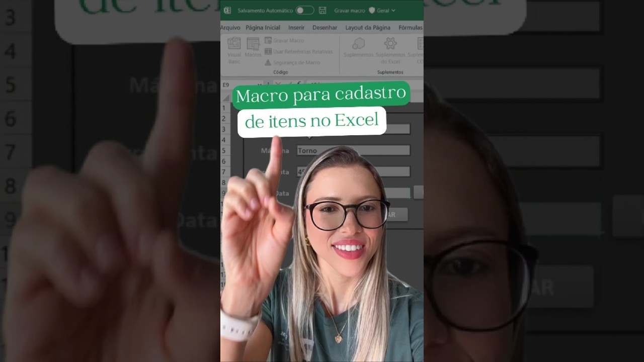 👉 Macro para cadastro de itens no #Excel