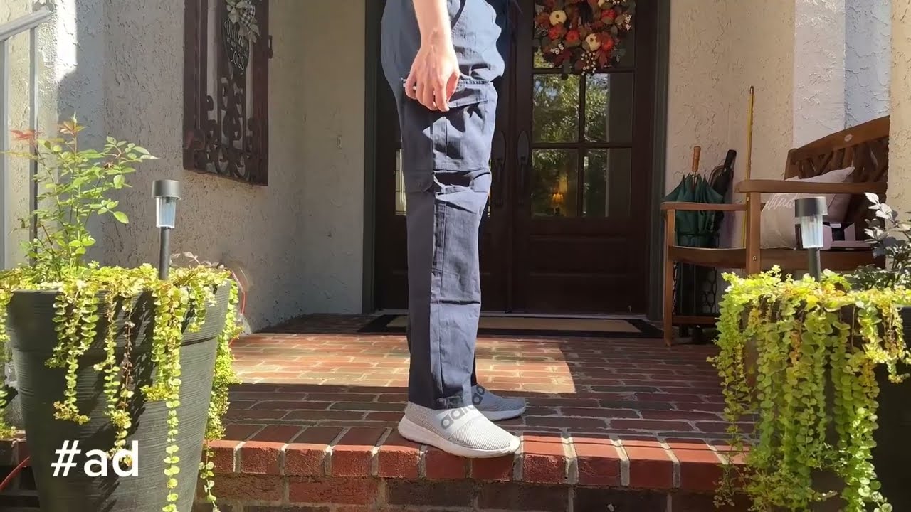 COOFANDY Mens Casual Cargo Pants Relaxed Fit Outdoor Hiking Pants Cotton Drawstring Sweatpants Revie