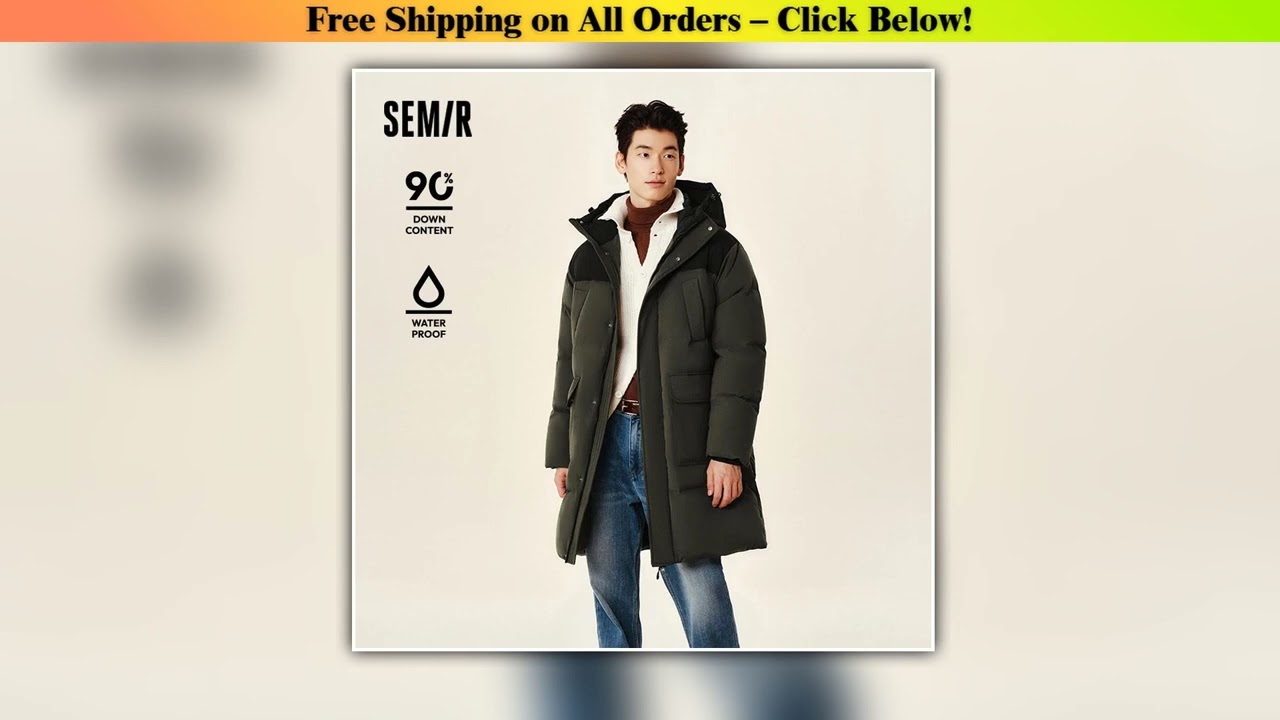Semir Down Jacket Men 2024 New Waterproof Thick Outerwear Long Length Winter Clothing Couple
