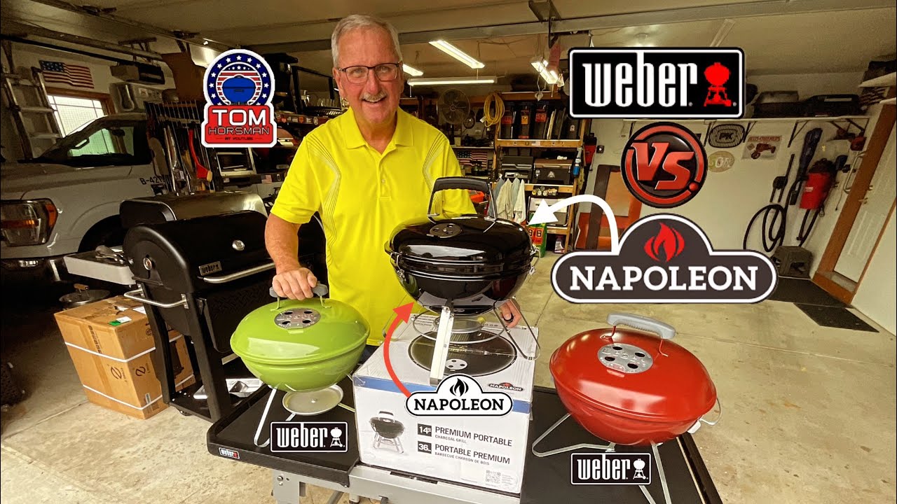 Weber Smokey Joe против Napoleon 14” Premium Portable Kettle Grill! / Что лучше?