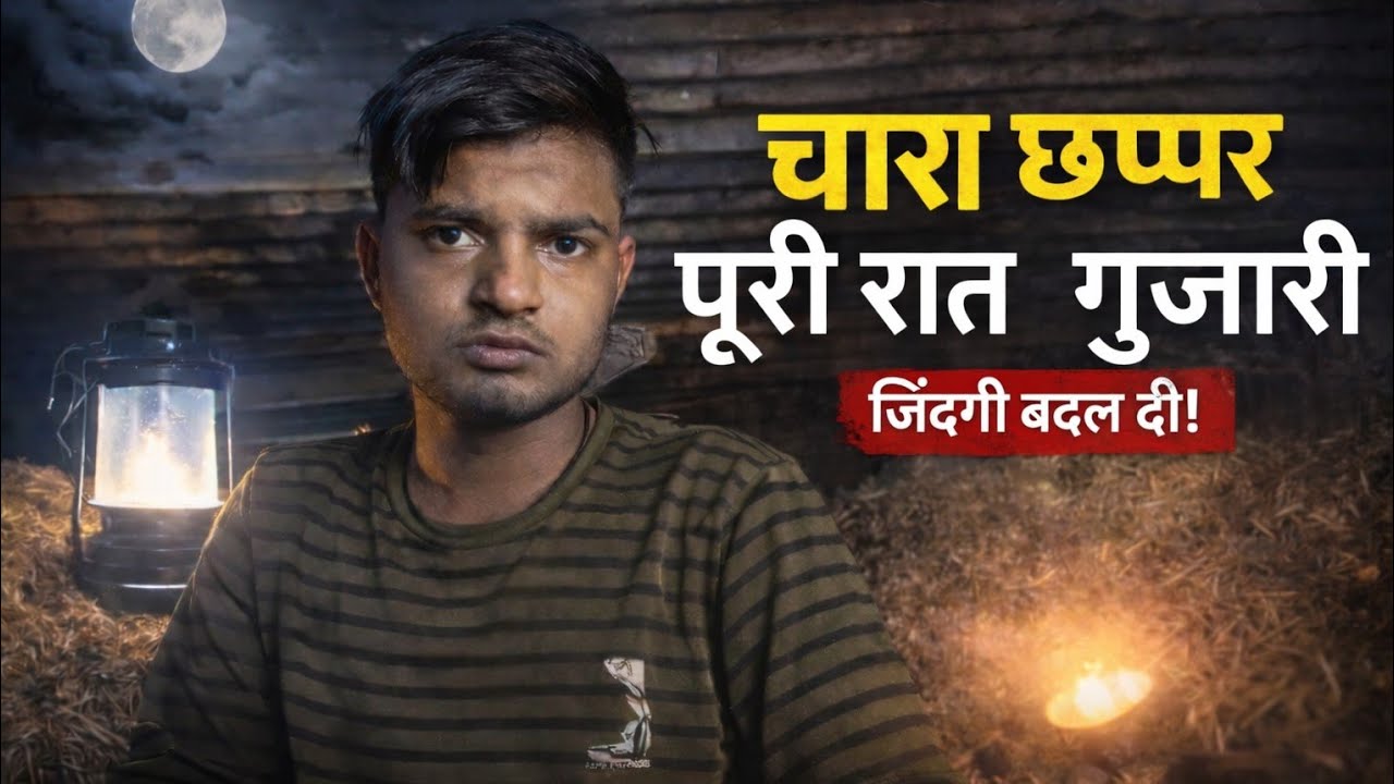 चारा छप्पर में पूरी रात! सच्ची कहानी देख लो मजबूरी में छप्पर के नीचे पूरी रात गुजा 😱