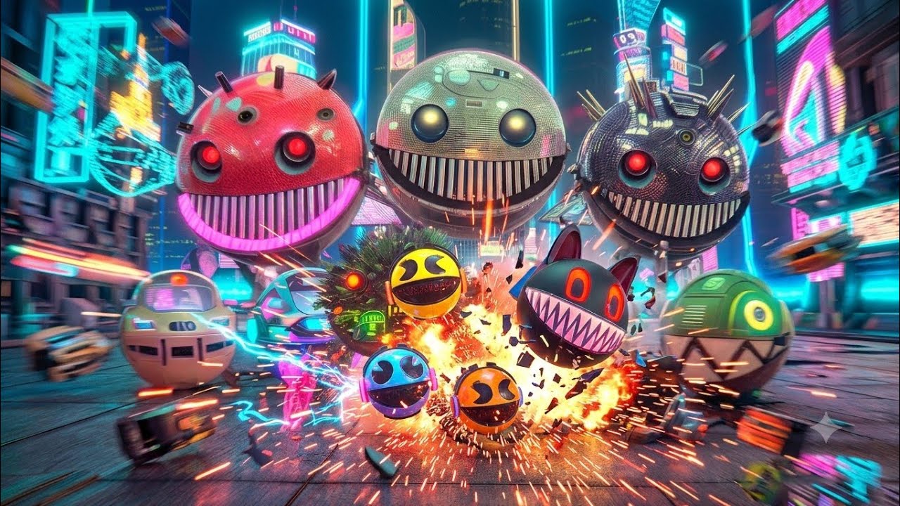 PACMAN Vs CARTOON CAT IN A FIGHT  CHALLENGE  VOULME ( 2 )