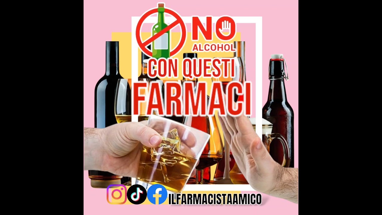 NO ALCOL QUANDO USI QUESTI FARMACI #alcohol #salute #alcol #farmacia #medicine #ilfarmacistaamico