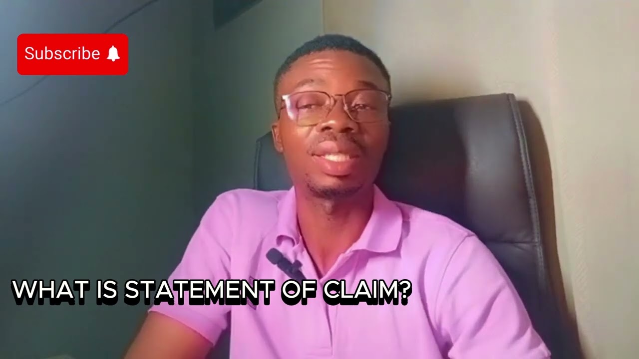 WHAT IS STATEMENT OF CLAIM