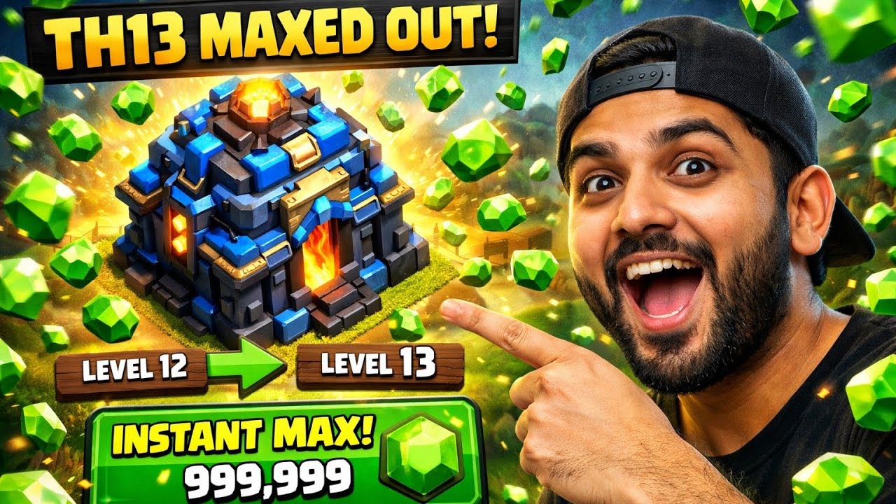 Geming only the TH13 ro it's maximum. #clashofclans 