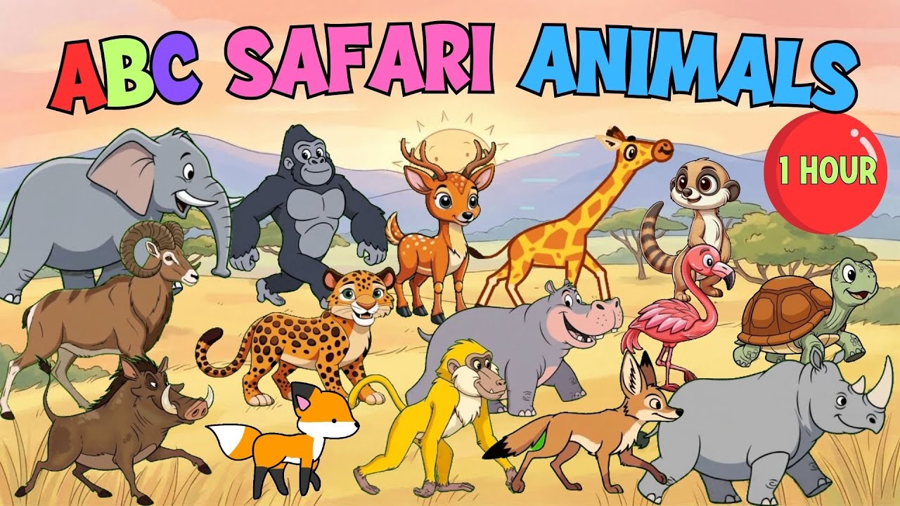 ABC Safari Animal Sounds Song + Alphabet Animals 🐘🦒 Learn ABC With Animals Song | Little Puppy Learn