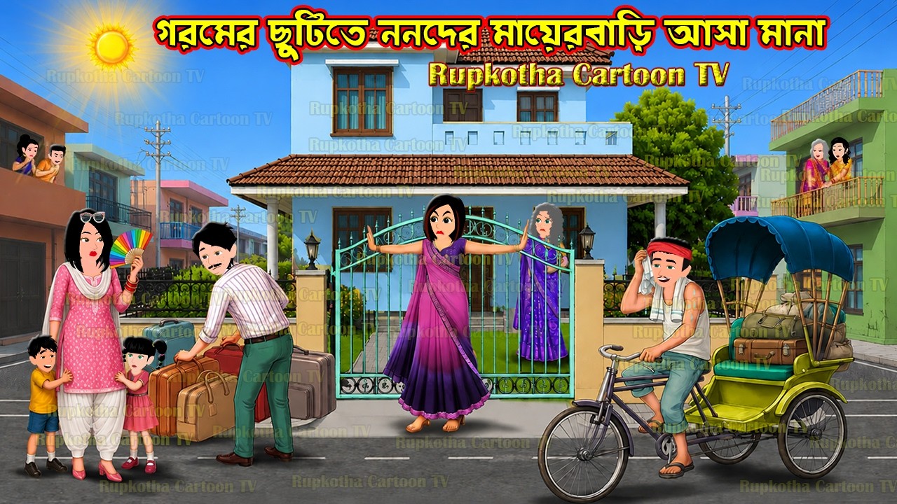 গরমের ছুটিতে ননদের মায়েরবাড়ি আসা মানা Goromer Chutite Nanoder Mayerbari Asa Mana | Rupkotha Cartoon