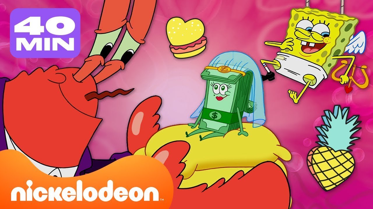 Bob l’éponge | Les Couples les Plus Étranges à Bikini Bottom! 💖 | 40 Minutes | Nickelodeon France