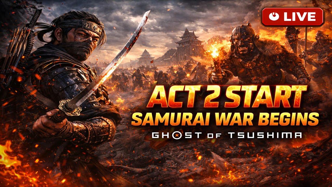 Act 2 Mein Real War Start 😈 Part 6 | Ghost of Tsushima LIVE | AG is Live