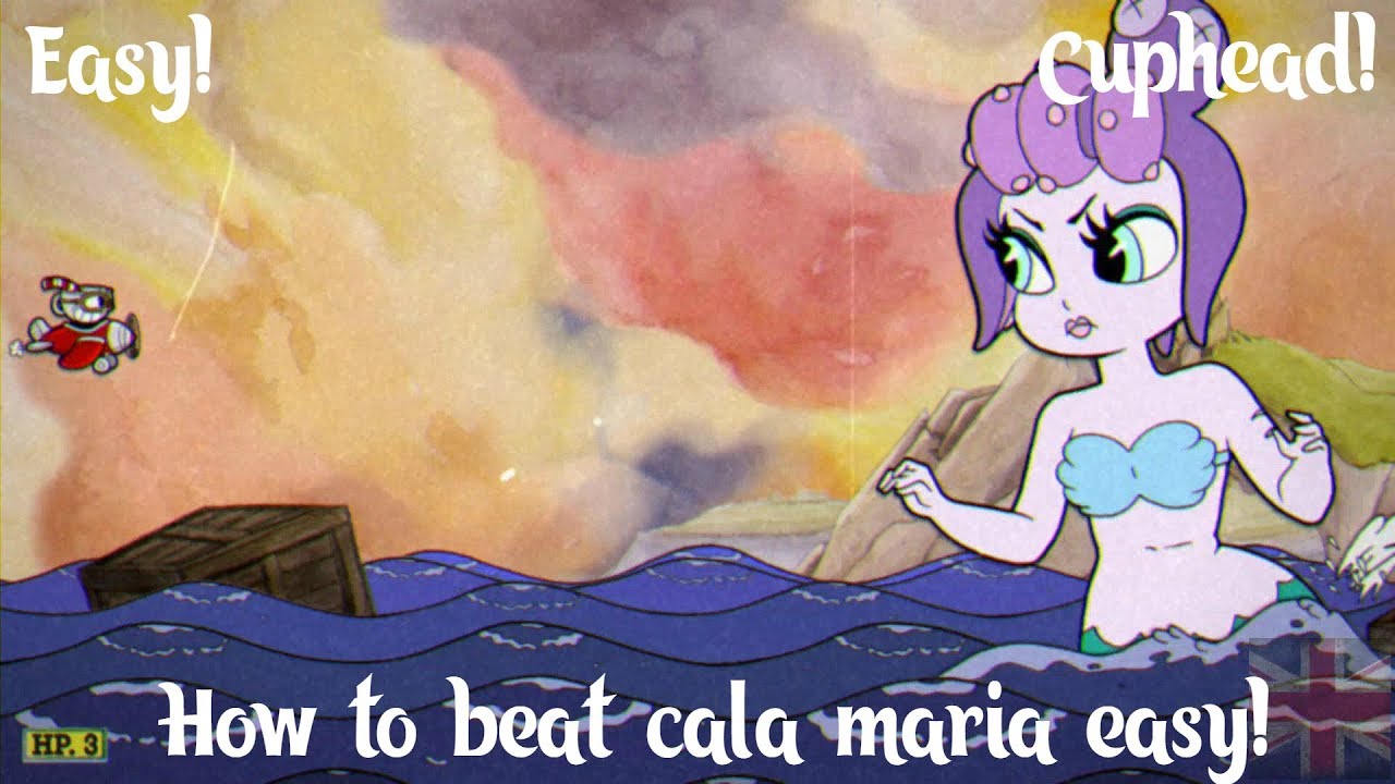 How to beat the mermaid (cala maria) in cuphead! Easy!