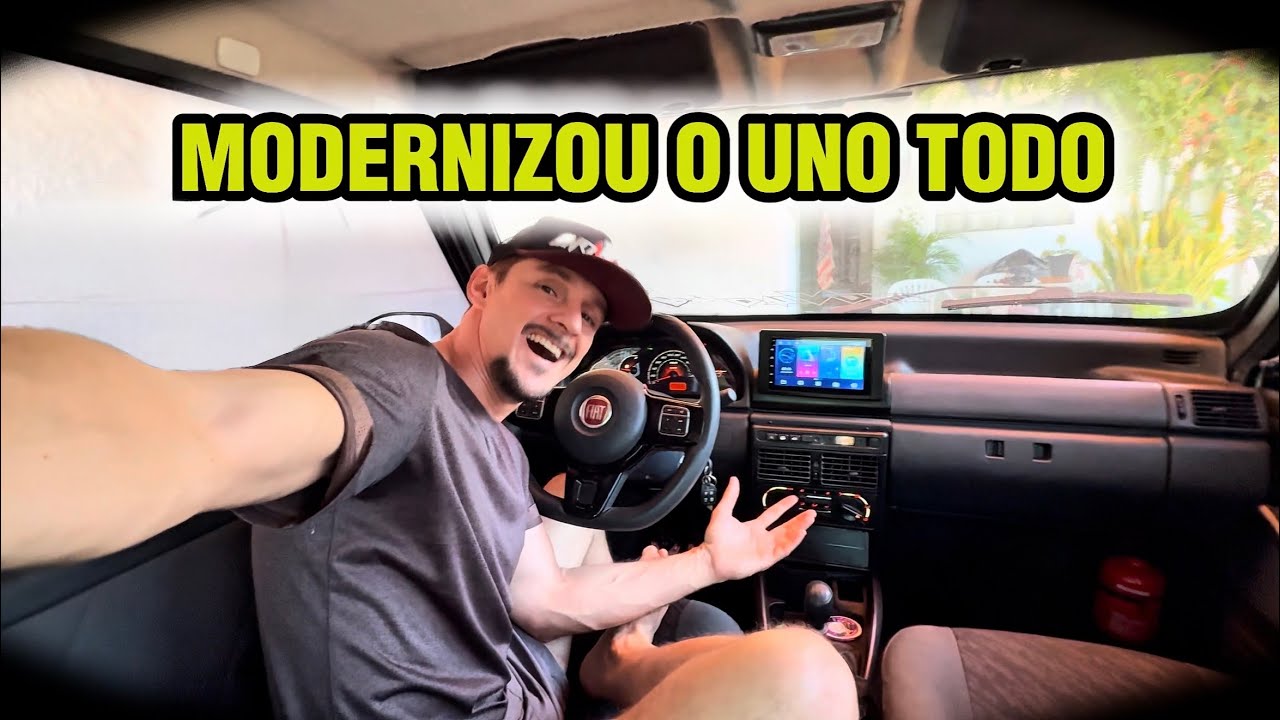 💸 QUANTO GASTEI NA INTERNA DO MEU FIAT UNO (multim&iacute;dia, LED, volante Strada e mais!)
