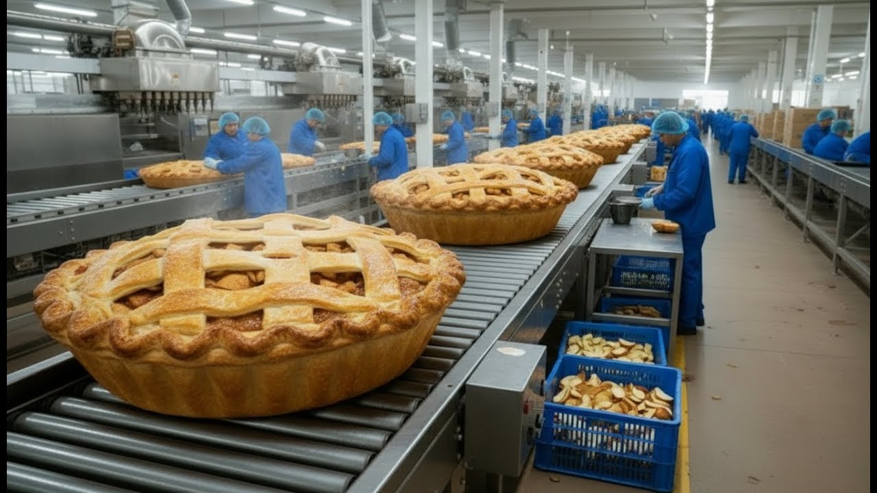 Inside the Modern Apple Pie Factory | How American-Style Apple Pies Are Made at Scale