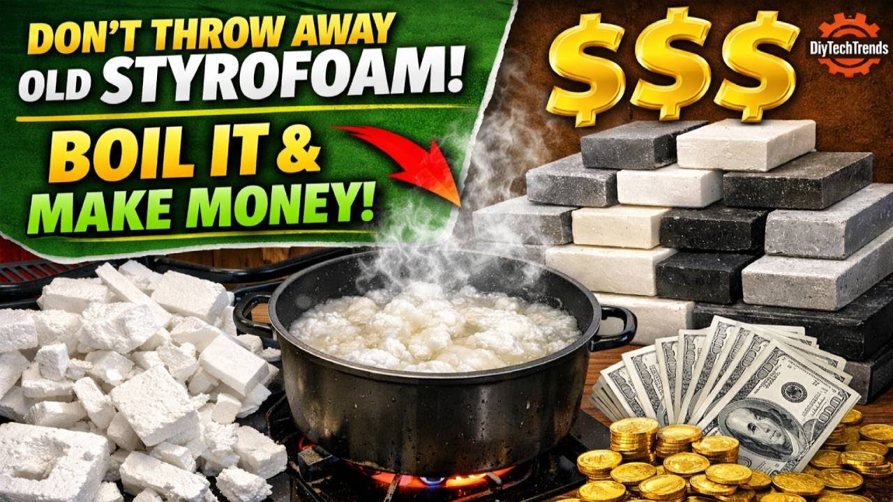 Не выбрасывайте старый пенопласт! Сварите и заработайте много денег! ДийТехТренды