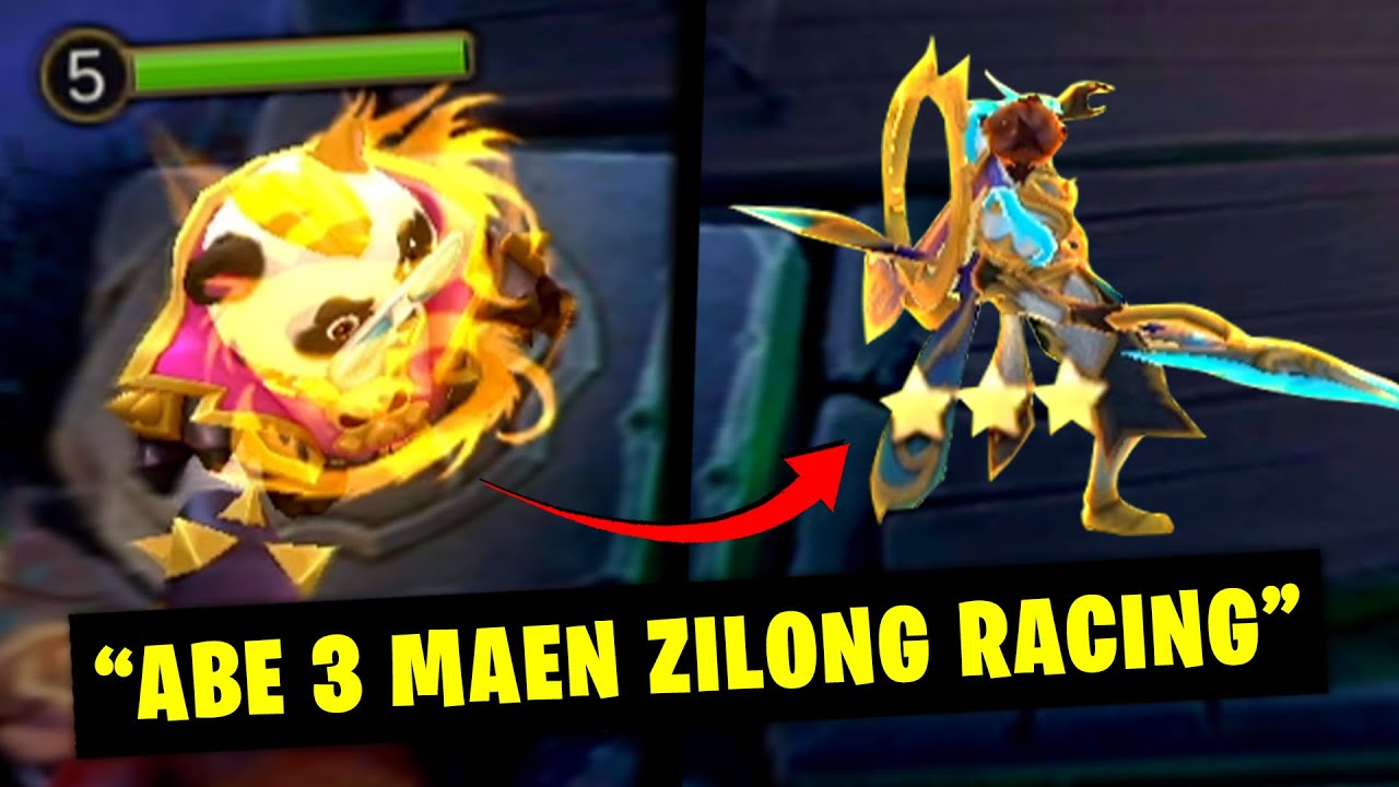 ISENGIN ORANG PAKE ABE 3 SAMA ZILONG RACING COY! - Magic Chess Mobile Legends