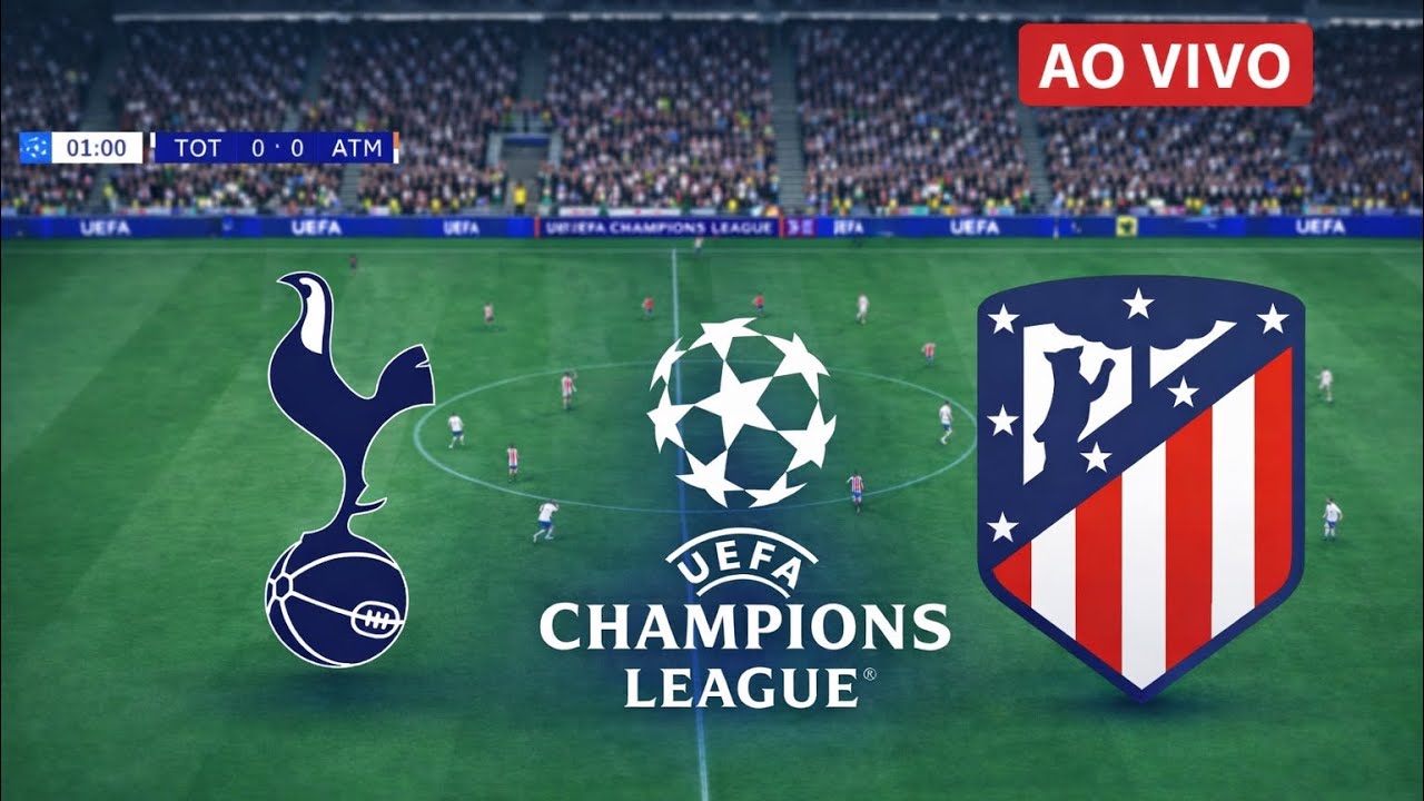 🔴TOTTENHAM X ATLÉTICO DE MADRID AO VIVO COM IMAGENS | CHAMPIONS LEAGUE | JOGO COMPLETO SIMULAÇÃO FC