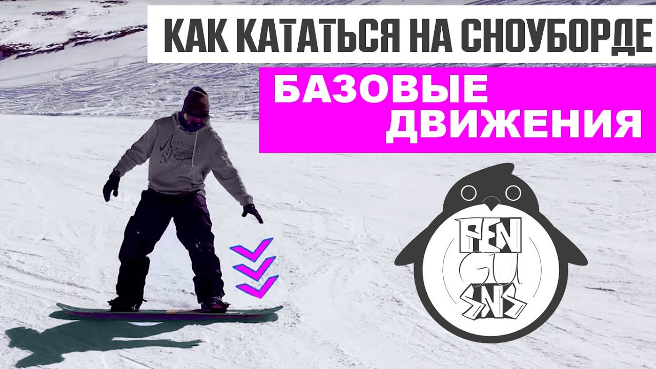 КАК КАТАТЬСЯ НА СНОУБОРДЕ: БАЗОВЫЕ ДВИЖЕНИЯ.
