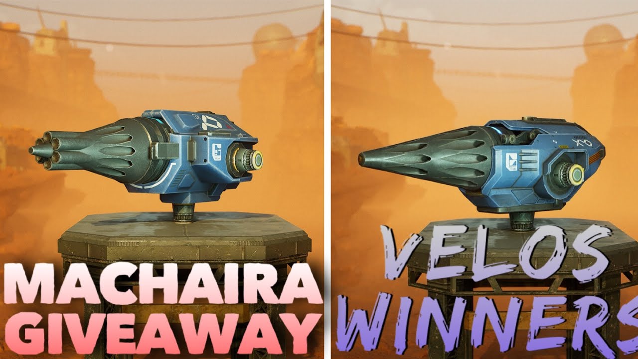 Giveaway 7 x  MACHAIRA weapons + VELOS winners announcement | War Robots [WR]