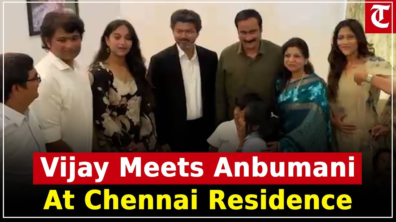 TN CM Joseph Vijay meets PMK leader Anbumani Ramadoss at Chennai residence