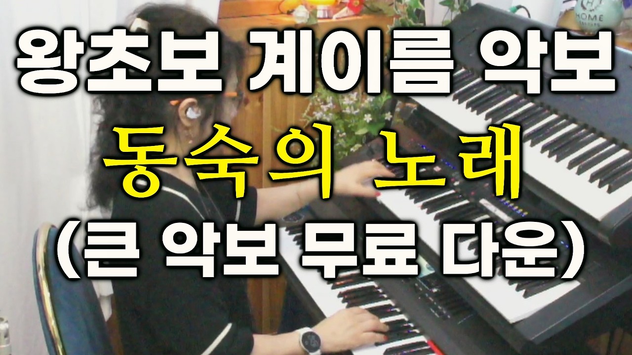 전자올겐강의 레슨 [왕초보 특강] 계이름 악보로 쉽게 배우고, 음악은 천천히 즐기세요 | 동숙의 노래 [계이름 악보] 무료 제공