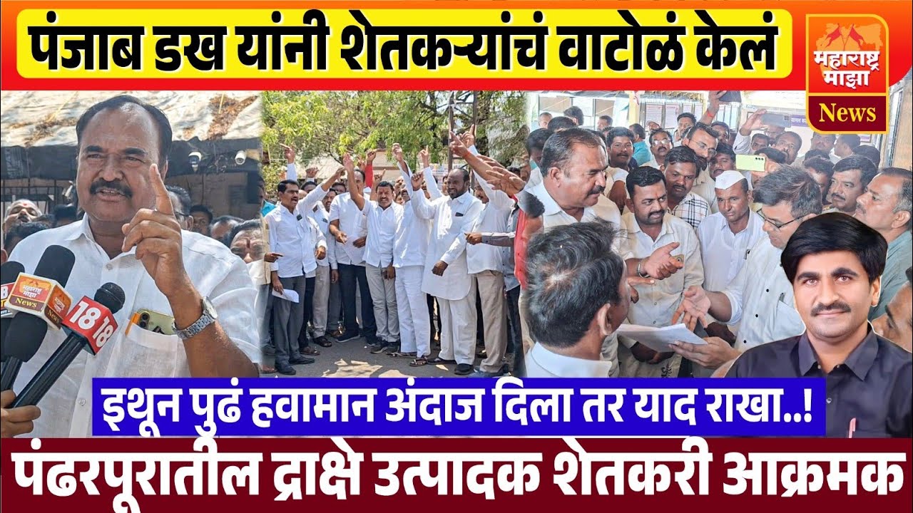 ♦️पंजाब डख इथून पुढं हवामान अंदाज दिला तर याद राख - पंढरपूर तालुक्यातील शेतकरी आक्रमक..