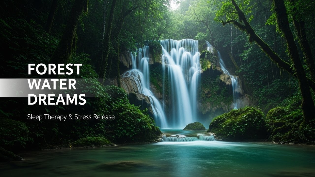 Tranquil Forest Ambience with Relaxing Water Flow for Sleep Meditation Stress Relief and Calm Focus