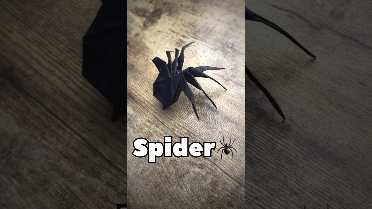 EASY ORIGAMI JUMPING SPIDER TUTORIAL | DIY SPIDER FROM PAPER STEP BY STEP EASY ORIGAMI WORLD