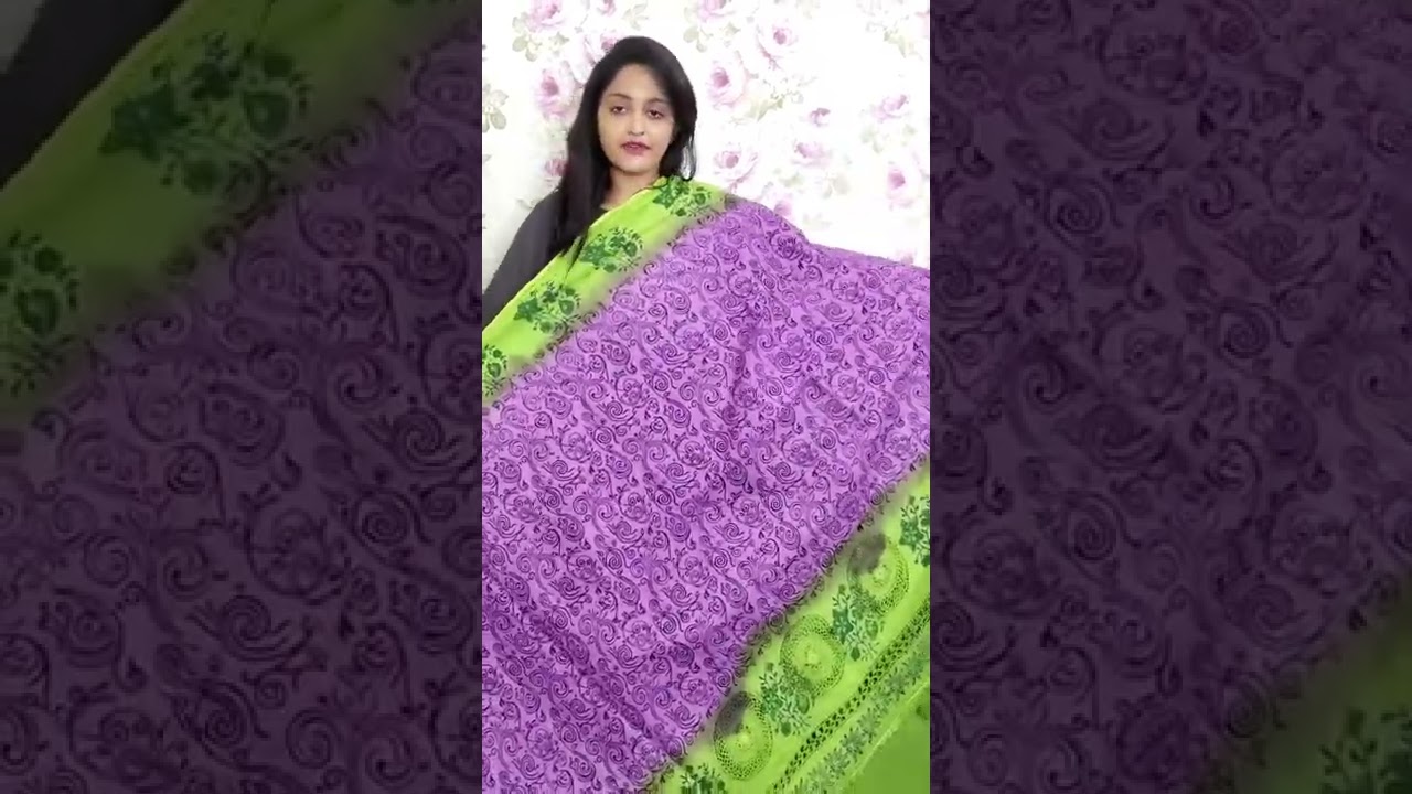 Pure cotton sarees with handblock prints and hand crocia work....
