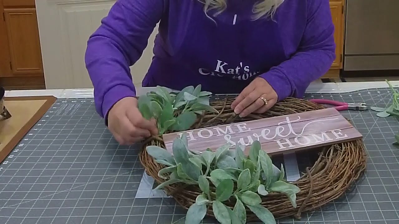 How to Make a DIY Spring Home Sweet Home Grapevine Wreath Making Tutorial