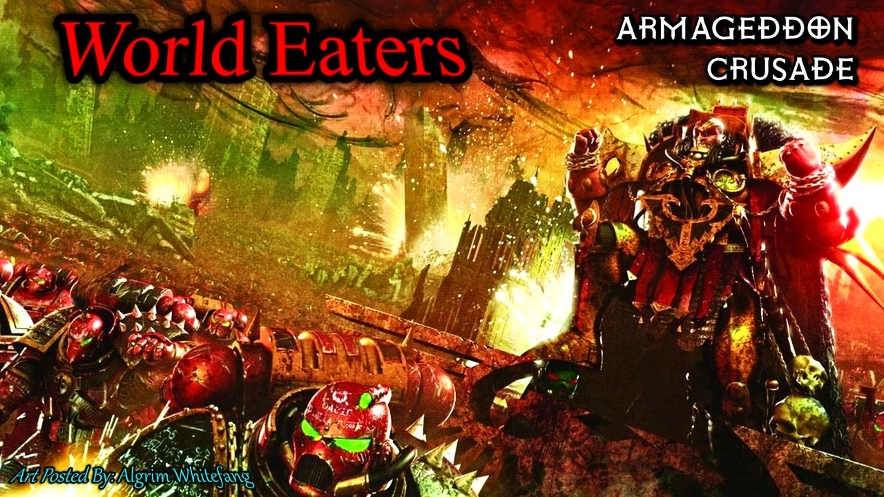 Armageddon Crusade!  Astra Militarum (Vostroyans) vs World Eaters (Brass Idol) Battle 2
