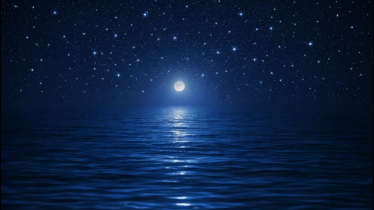 Night Ocean Sounds - Blue Sleep Sanctuary (10 Hours)